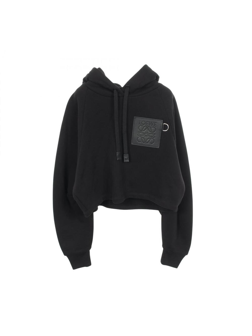 Loewe Anagram Cropped Hoodie Sweatshirt #350107L87B